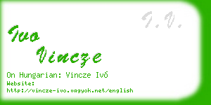 ivo vincze business card