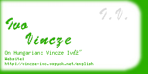 ivo vincze business card